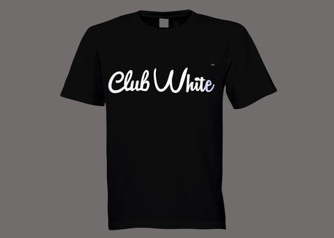 Club White Black Tee