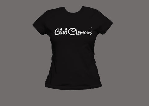 Club Clemons Womens Black Tee