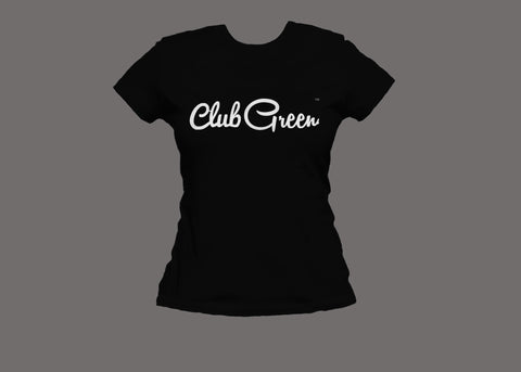 Club Green Womens Black Tee