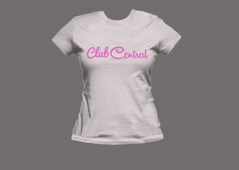 Club Central Womens White/Pink Tee