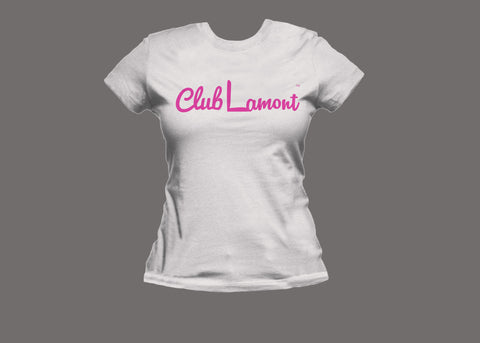Club Lamont Womens White (Pink) Tee