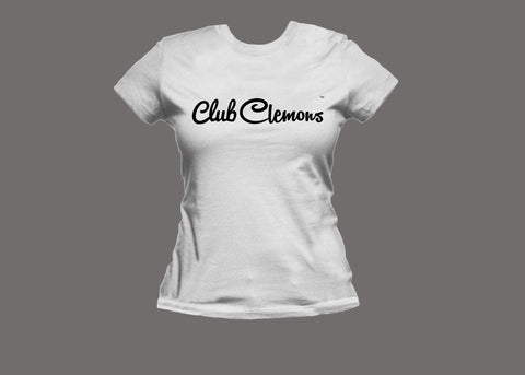 Club Clemons Womens White Tee